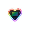 Car Heart-Shaped LED Light - Iridescent glow on white background