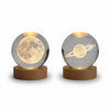 3D Crystal Ball Moon + Saturn Combo Set