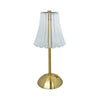 Crystal Small Table Lamp - Small Trumpet tulip shape on white background