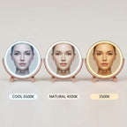 LED vanity mirror three colour temperatures - cool 6500K, natural 4500K, warm 3500K
