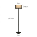 Dimensions: 137.5cm total height, 33cm shade diameter, 17.5cm shade height, 25cm base