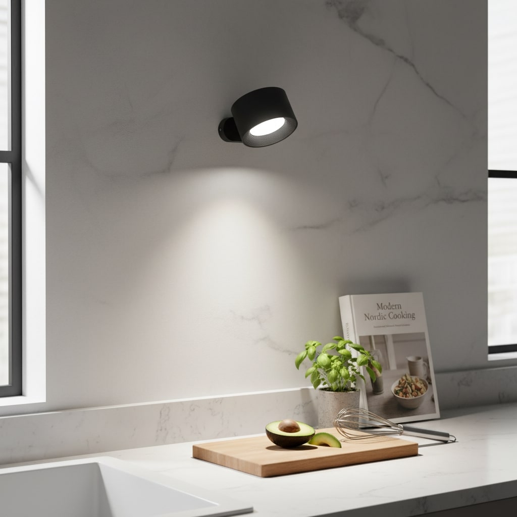 Magnetic 360° Rotating LED Wall Light – Rechargeable & Dimmable Combo (2 Pack)