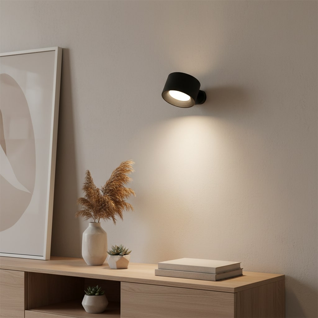 Magnetic 360° Rotating LED Wall Light – Rechargeable & Dimmable Combo (2 Pack)