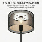 Fits any standard E27 screw-in bulb up to 40W — LED, halogen, or filament