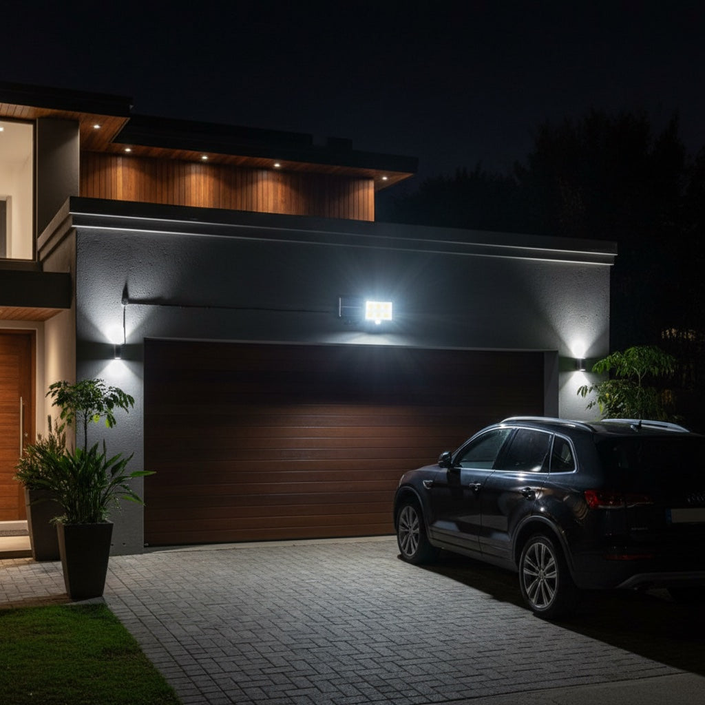 Lumiliving 6 Grid 120COB-3 Mode solar security light - garage security lifestyle