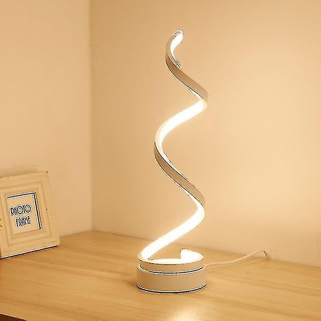 Modern Spiral LED Desk Lamp — USB Powered Adjustable Ambient Light