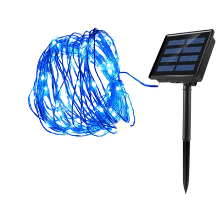 200 Copper-Wire Fairy Lights lights with 8 modes + Solar panel