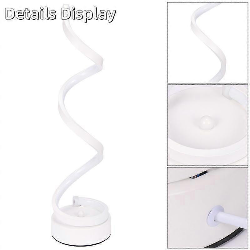Modern Spiral LED Desk Lamp — USB Powered Adjustable Ambient Light