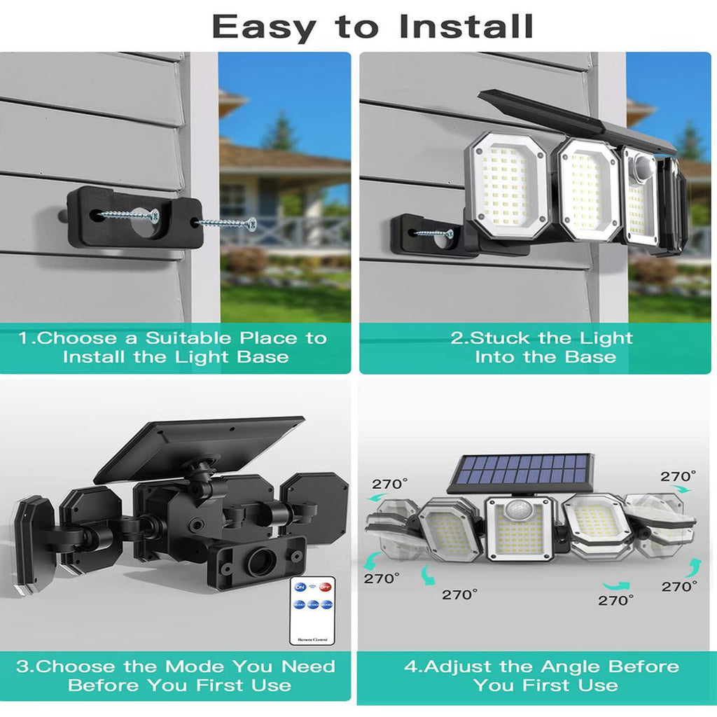 300 LED Solar Wall Lamp