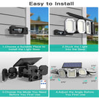 300 LED Solar Wall Lamp