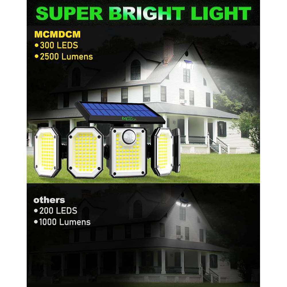 300 LED Solar Wall Lamp