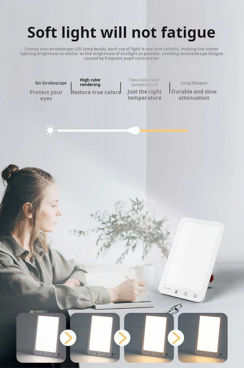 SAD light therapy lamp soft flicker-free light - eye protection UV-free LED