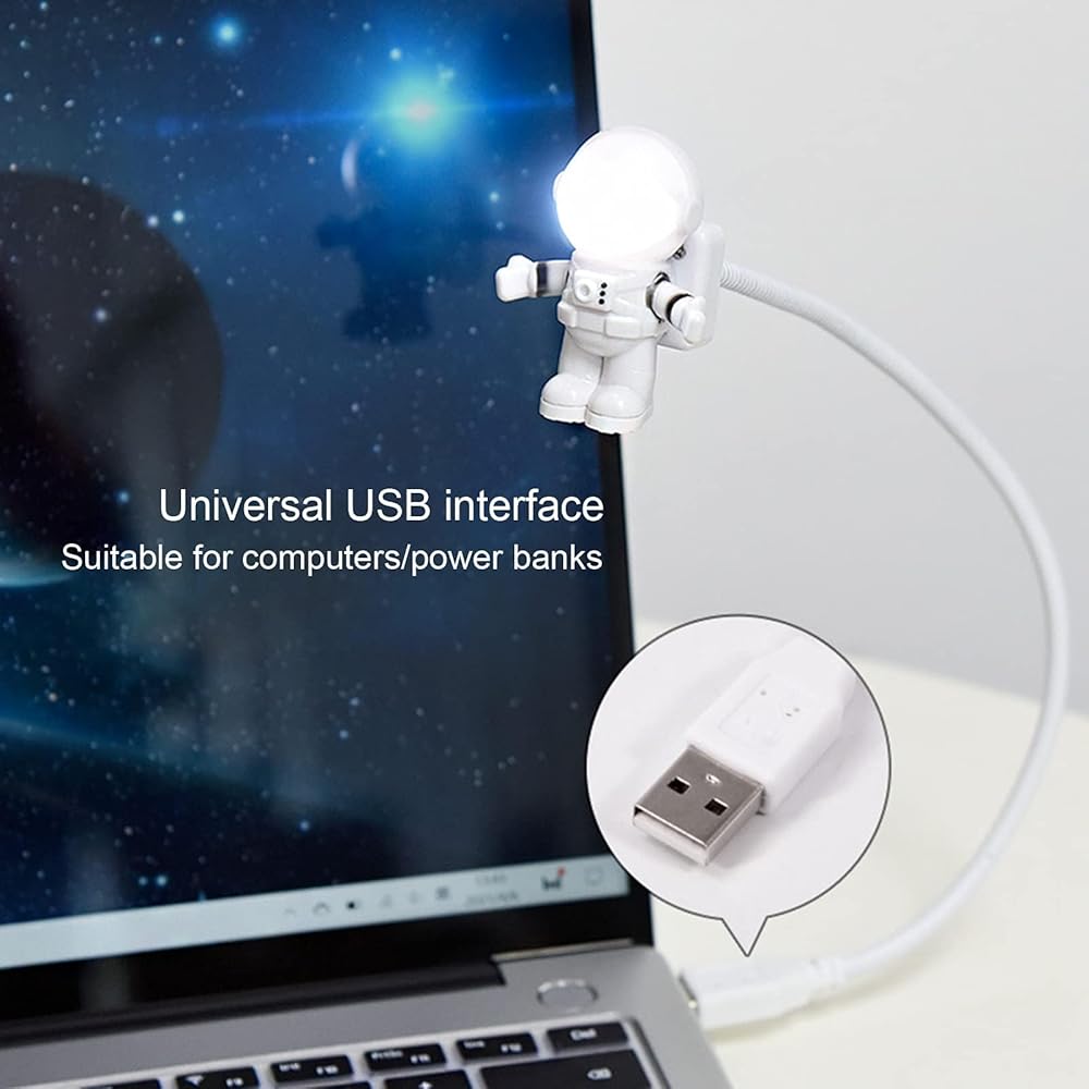 Astronaut USB LED Night Light – Flexible & Portable