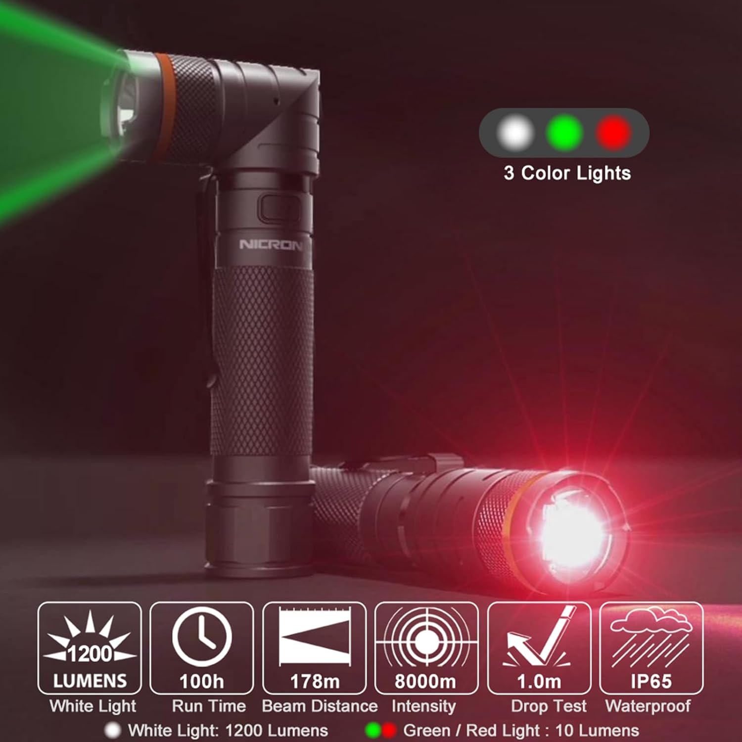 90-Degree Rotating LED Flashlight