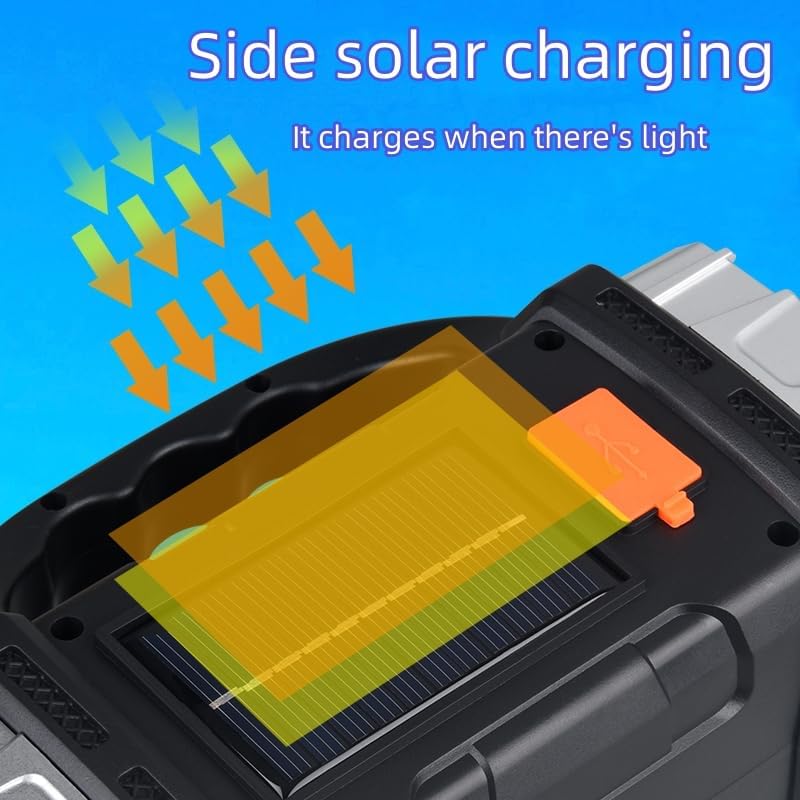 Solar Rechargeable LED Flashlight