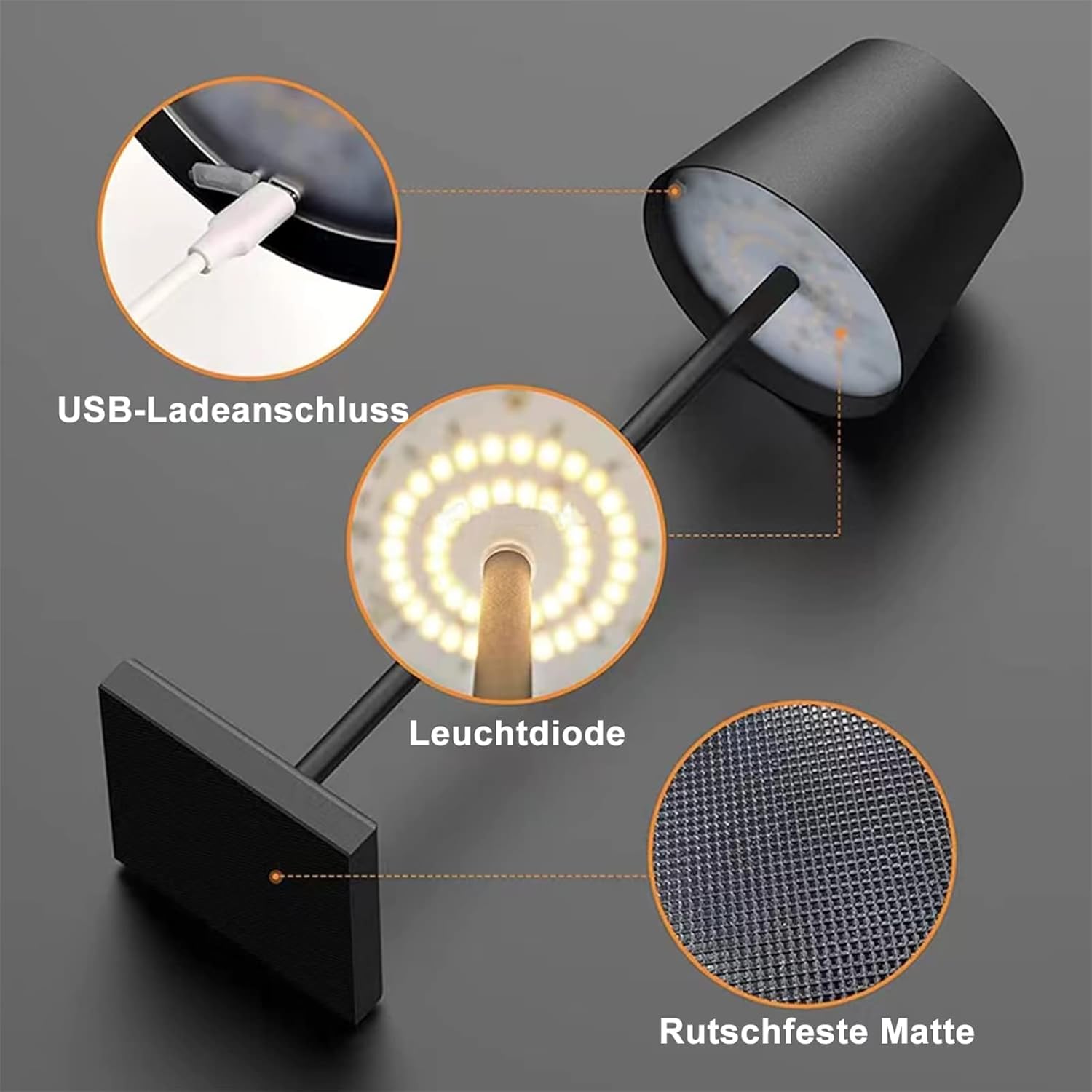 USB-C Rechargeable LED Table Lamp