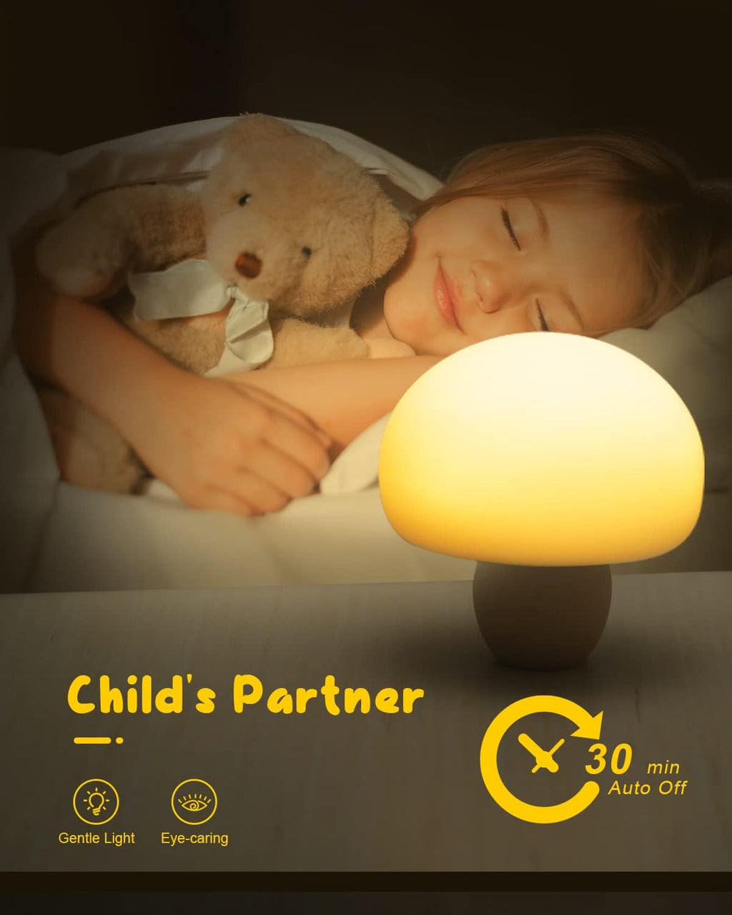 Smart LED Mushroom Night Light