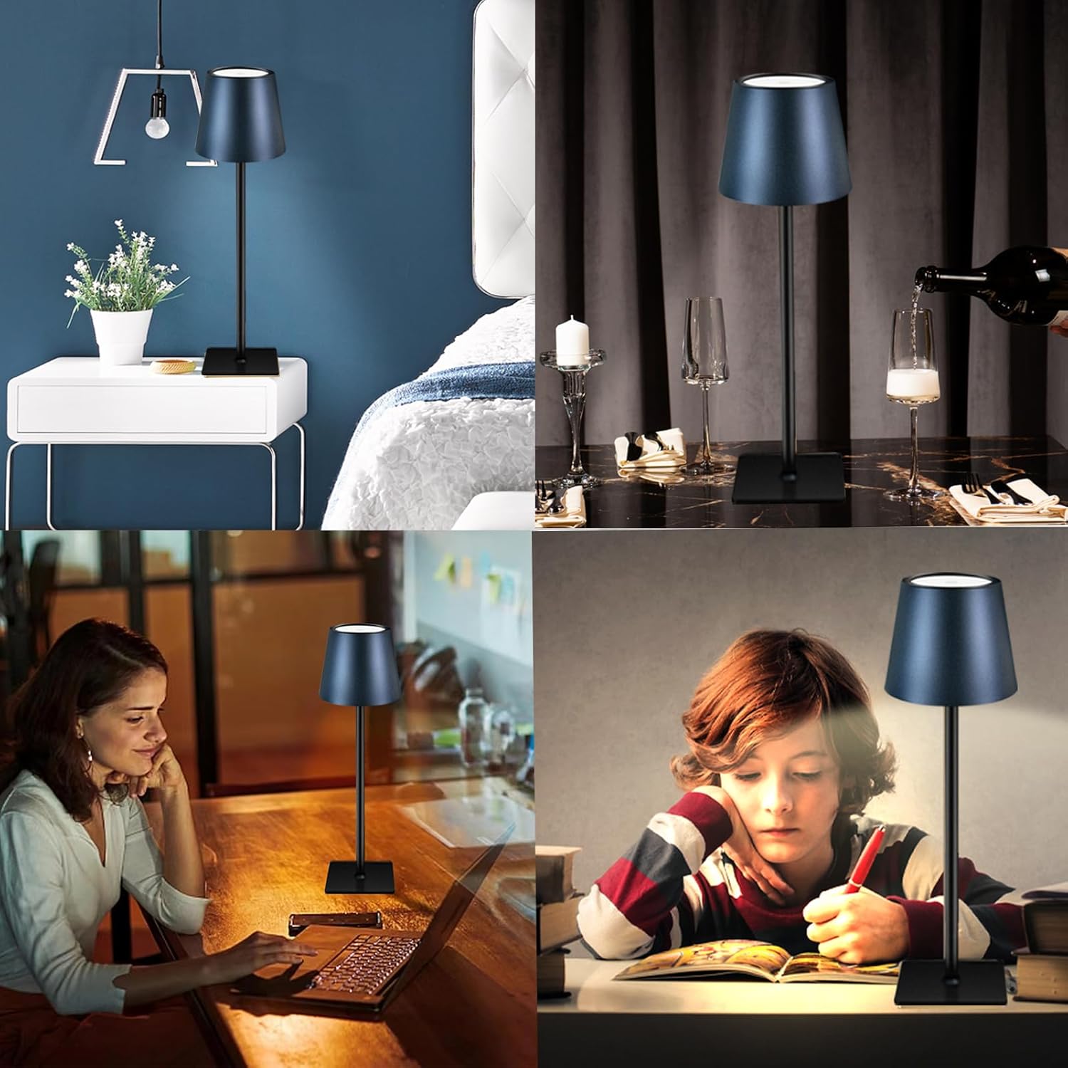 Portable Rechargeable Metal Table Lamp