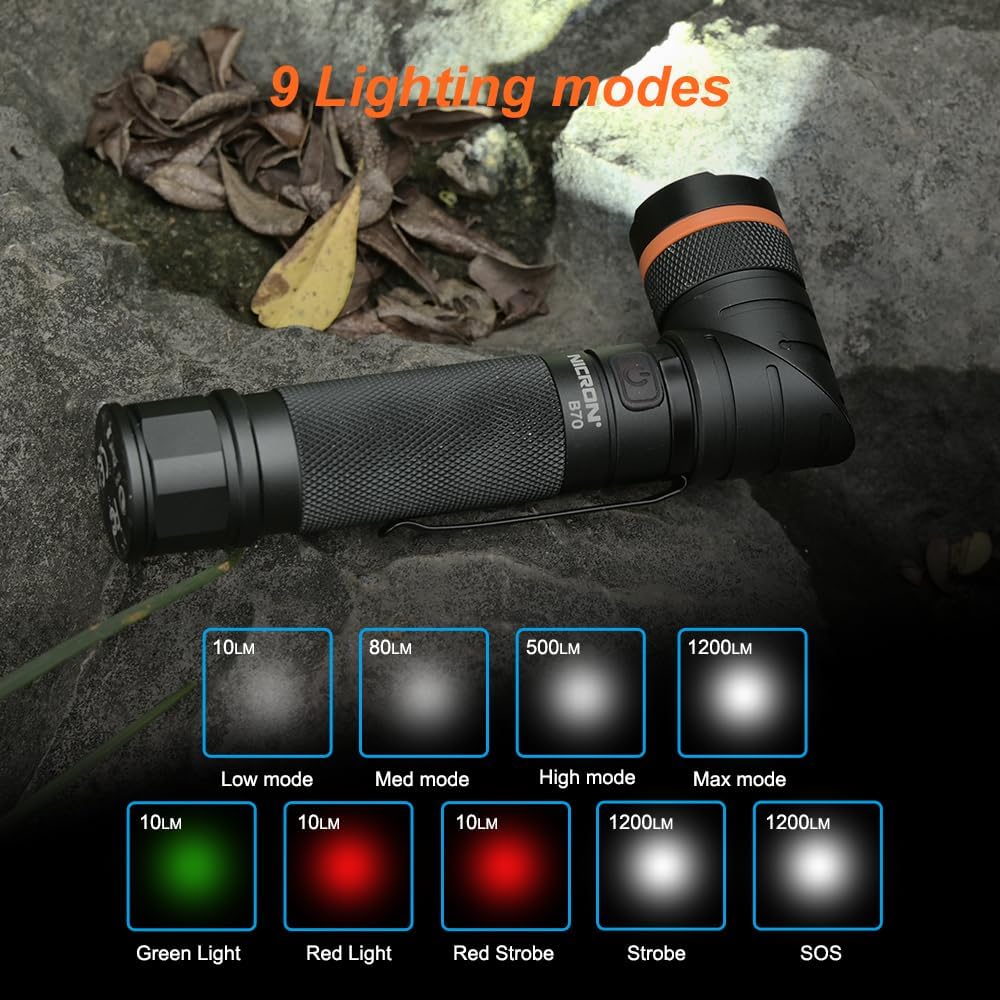 90-Degree Rotating LED Flashlight