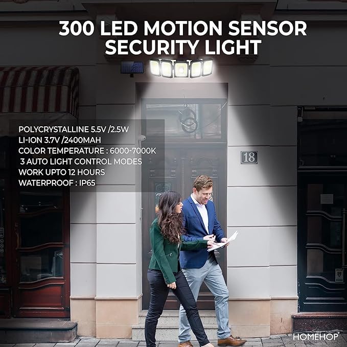 300 LED Solar Wall Lamp