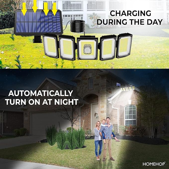 300 LED Solar Wall Lamp