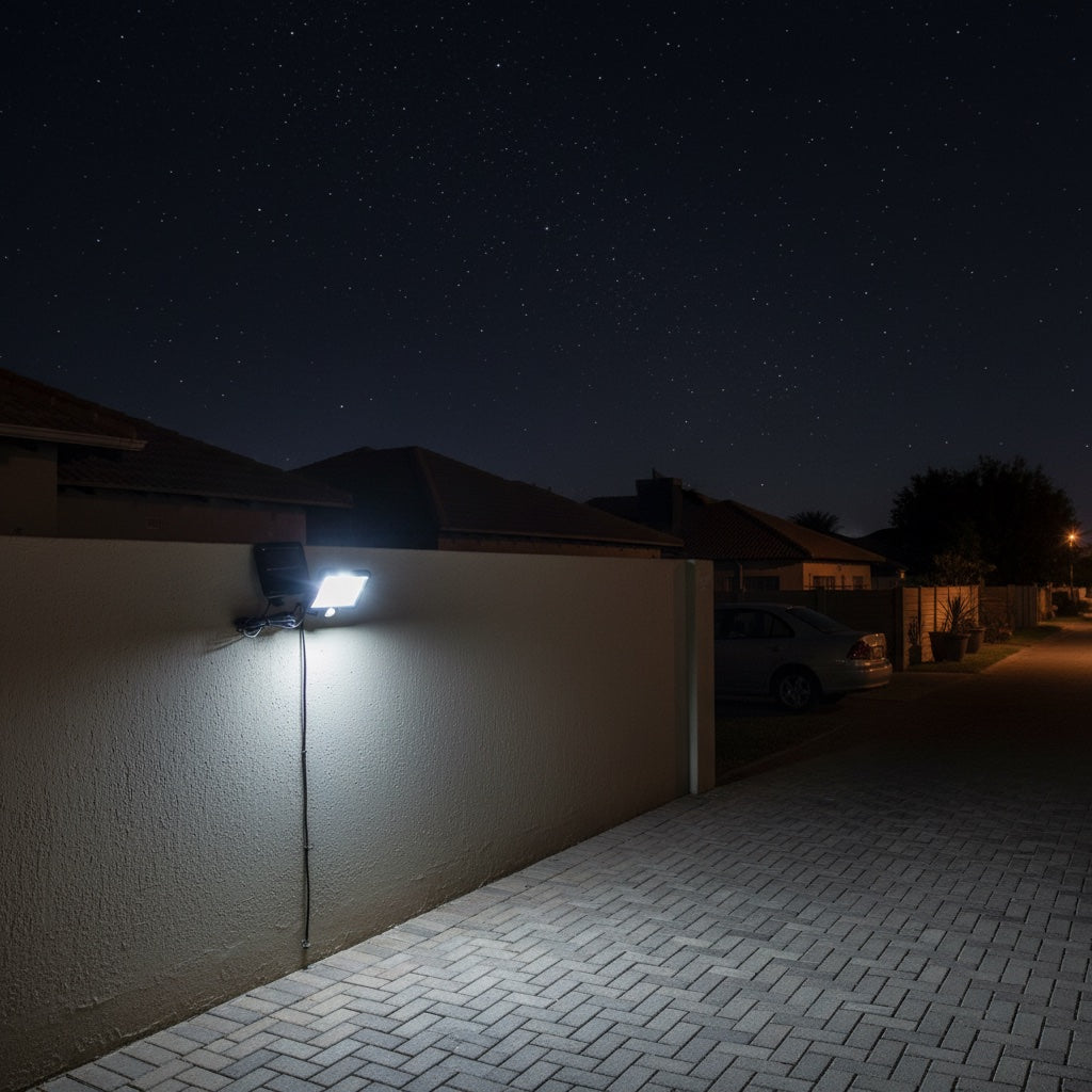Lumiliving 98LED-3 Mode solar security light - driveway night lifestyle