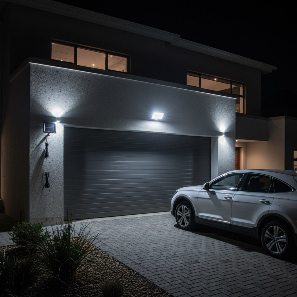 Lumiliving 98LED-3 Mode solar security light - garage security lifestyle
