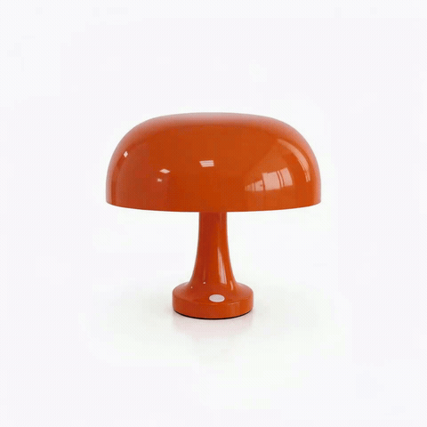 Mushroom LED Desk Lamp Orange Product Showcase animation