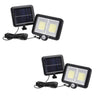 Bright 98LED solar security light 2 pack on white background