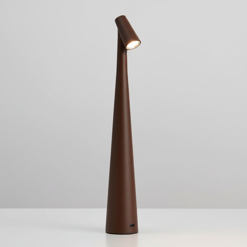 Rechargeable LED Night Light - Brown - Infographic Usbc