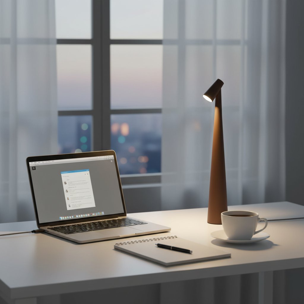 Rechargeable LED Night Light - Brown - Lifestyle Workspace