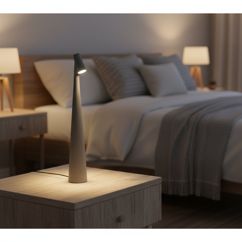Rechargeable LED Night Light - Gray - Lifestyle Bedroom
