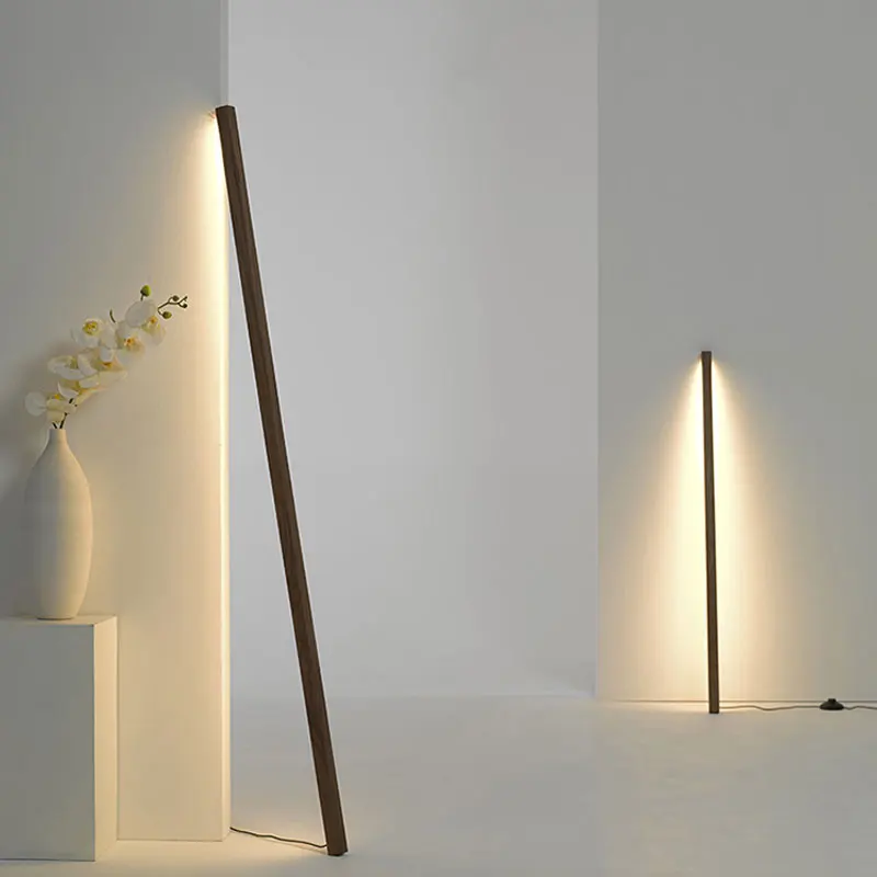 Modern Minimalist Wood Floor Lamp