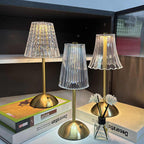 Crystal Small Table Lamp - Rechargeable Touch Night Light
