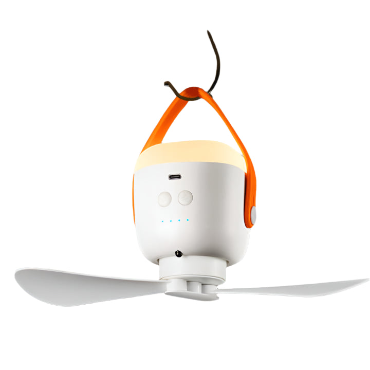Rechargeable Camping Fan with LED Light & Remote