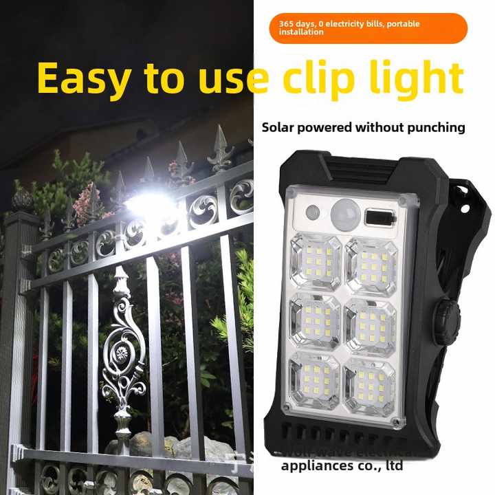 Solar Motion Wall Clip Light