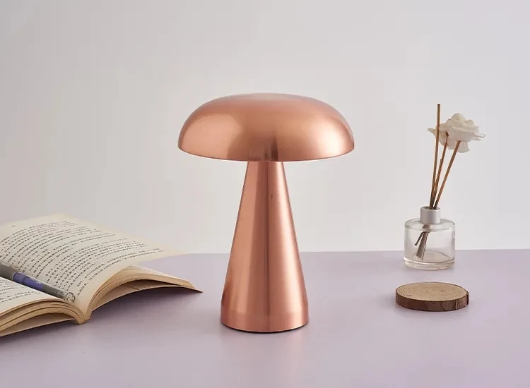 Metallic Mushroom LED Table Lamp