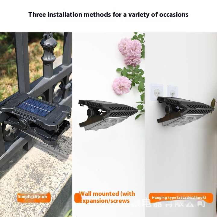 Solar Motion Wall Clip Light