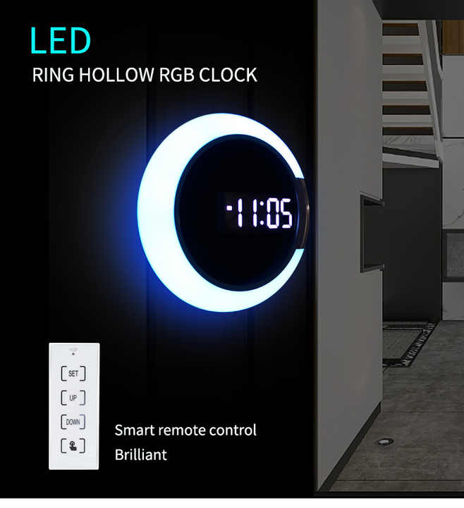 Modern Digital Display LED Wall Clock