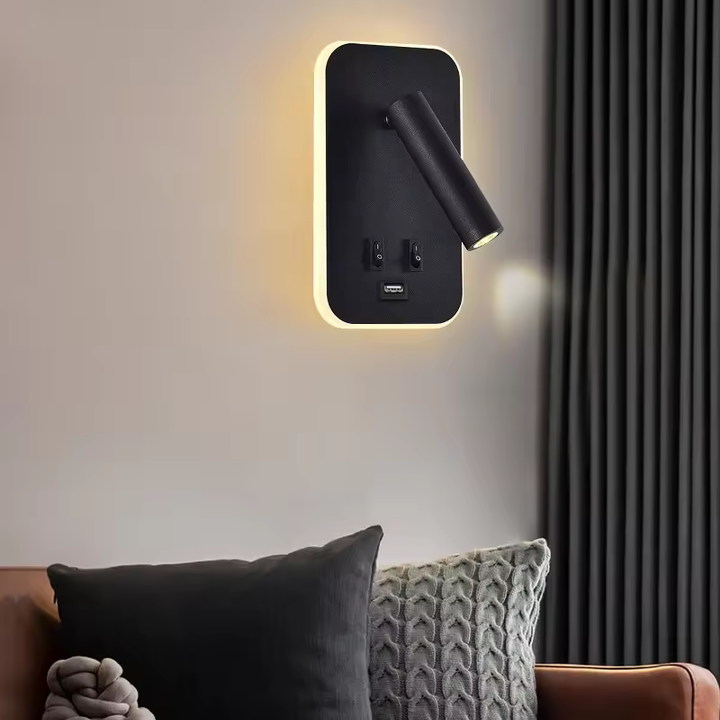 Modern LED Wall Lamp with USB Charging