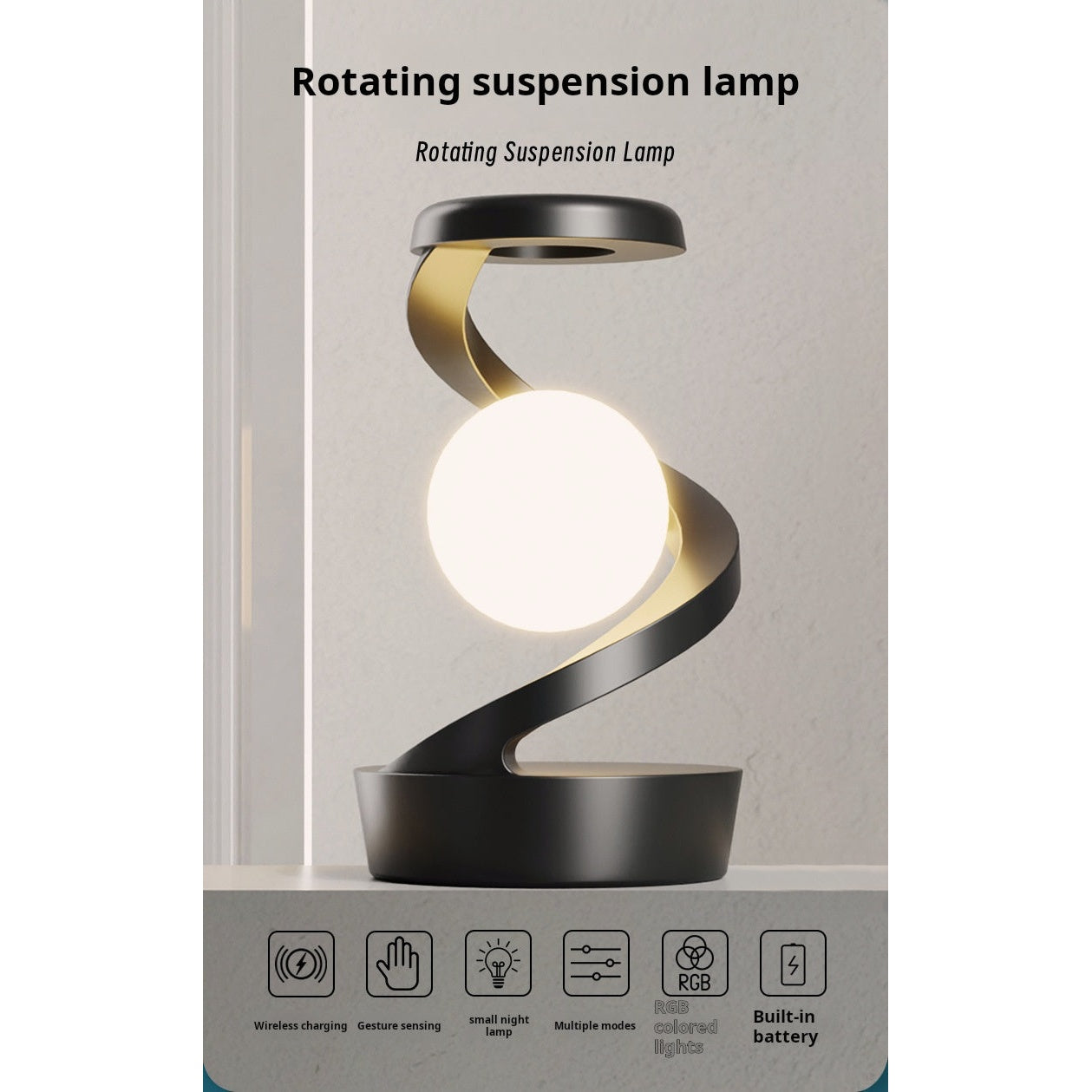 Creative Rotating Floating USB Desk Lamp - Hero Product Shot