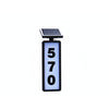 Solar house number light - LED address sign front view on white background