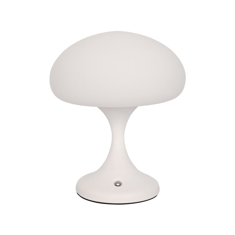 Rechargeable jellyfish LED lamp pearl white on white background - LumiLiving