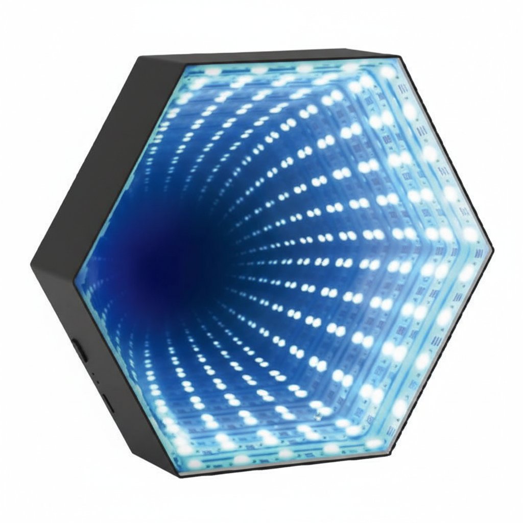 3D Hexagonal Infinity Mirror RGB Gaming Ambient Light - Hero