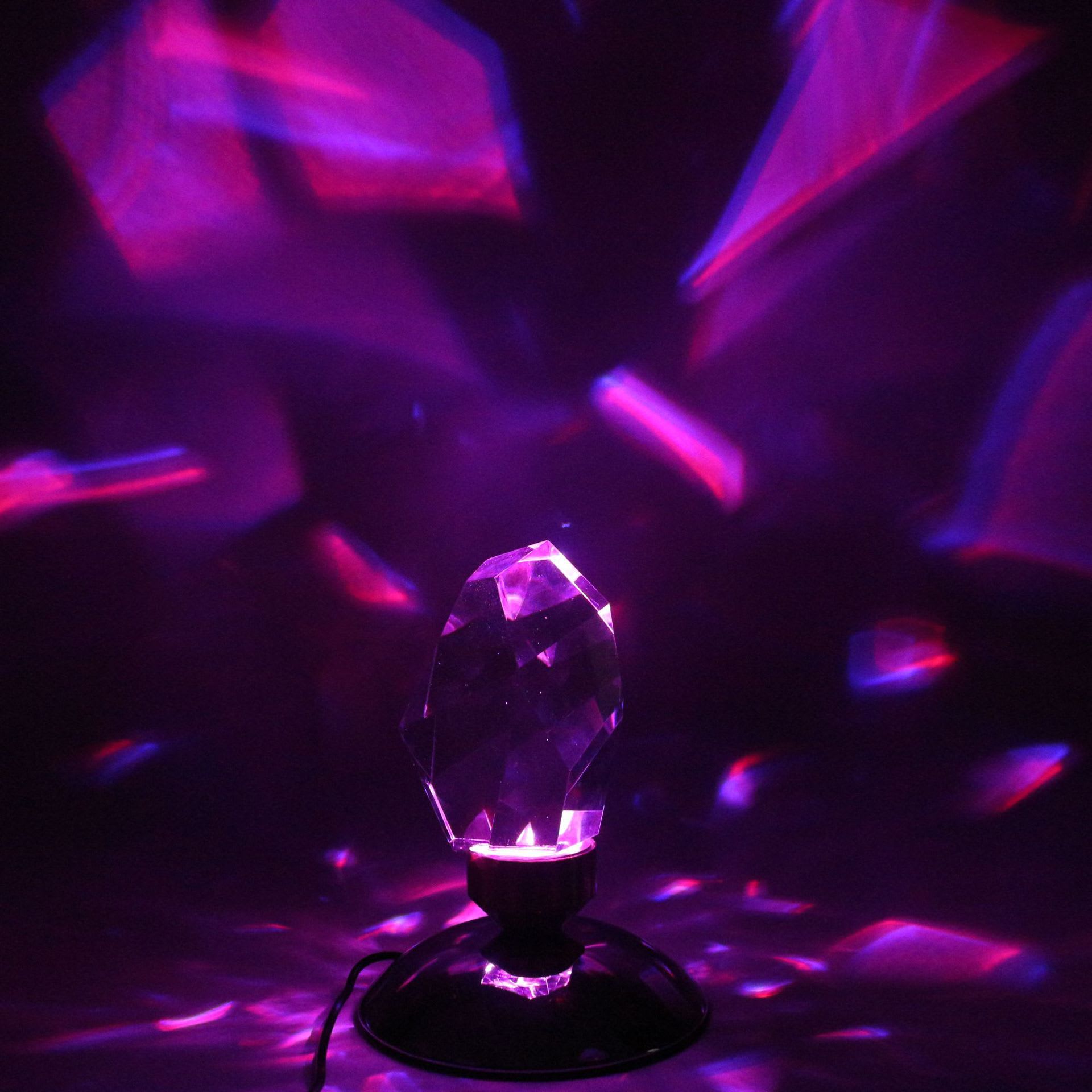 Crystal Lamp Purple Pink Ambient Light Effect