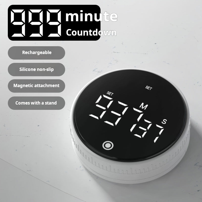 Silent LED desk timer - easy one-hand operation