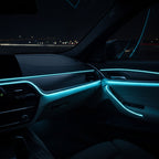 LED Car Interior Light Strip 2-Pack | 3m USB Powered - Ice Blue