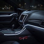 LED Car Interior Light Strip 2-Pack | 5m Battery Powered - White