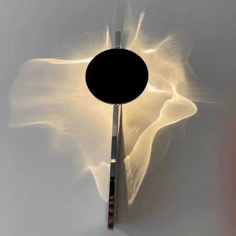 Wave wall lamp ripple effect close view - decorative LED wall light