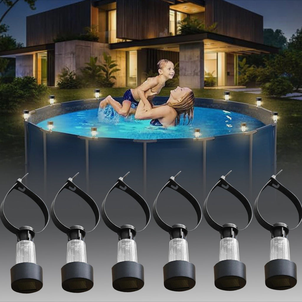 Solar Waterproof Cable Tie Lights — Outdoor Garden Pool Fence Deck